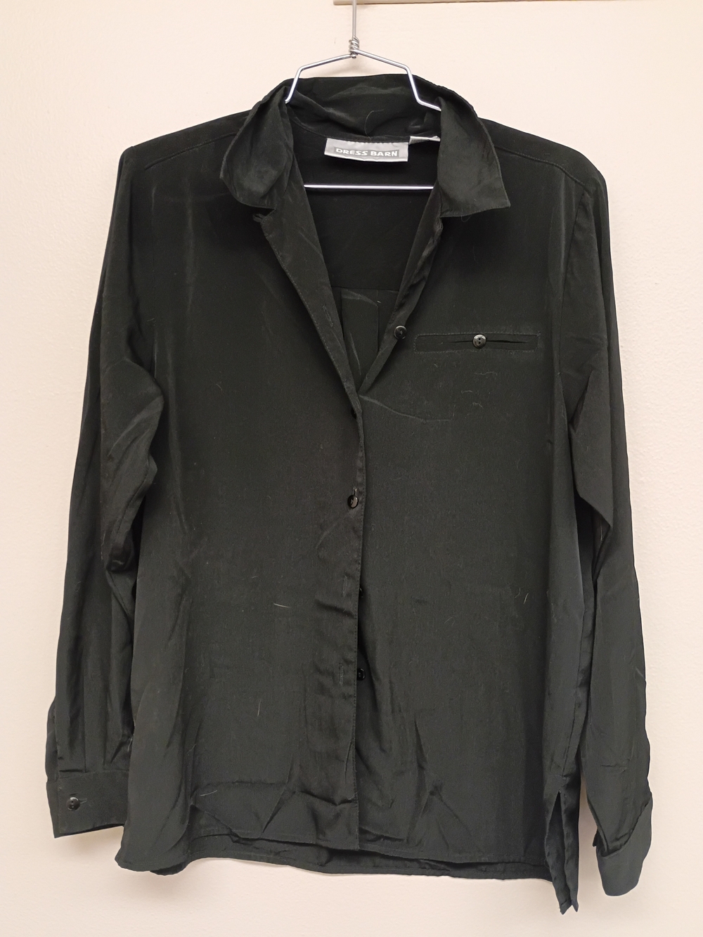 Dress Barn Black Men's Long Sleeve Button-Up Shirt